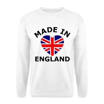 British flag in heart design - Unisex Sweatshirt - white - Front