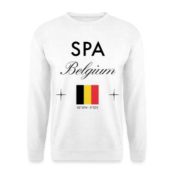 Spa Belgium Coordine le souvenir de voyage - Sweat-shirt Unisexe - blanc - Devant