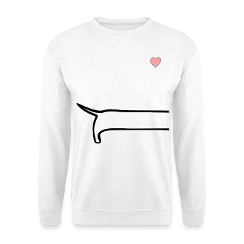 Minimalist Dog Back - Unisex Sweatshirt - white - Front