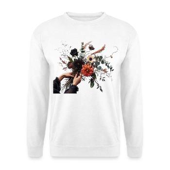 Nocturnal bouquet of dahlias - Unisex Sweatshirt - white - Front