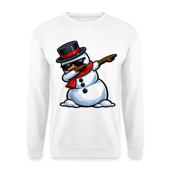 Éponge le bonhomme de neige - Sweat-shirt Unisexe - blanc - Devant