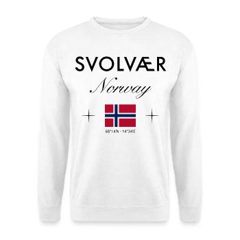Svolvær Norvège Coordonnées Souvenir de voyage - Sweat-shirt Unisexe - blanc - Devant