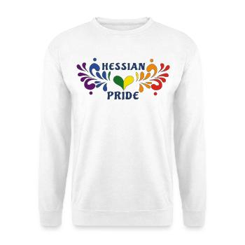 Hessian Pride Heart Blossom Pattern - Unisex Sweatshirt - white - Front