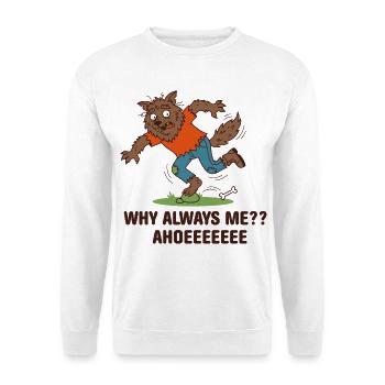 Clumsy Like A Wolf - Funny Werewolf T-Shirt - Unisex Sweatshirt - white - Front