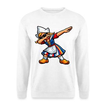 Dabbing Holländerin - Unisex Pullover - Weiß - Vorne