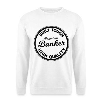 Banker Fanshirt - Unisex Pullover - Weiß - Vorne - Alina (178cm) & Michal (187cm)