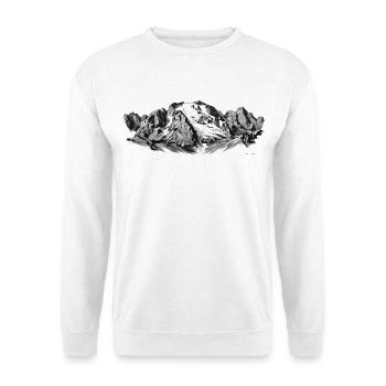 Marmolada Silhouette Queen of the Dolomites Peaks - Unisex Sweatshirt - white - Front
