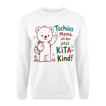 Kita Abschied Bär Motiv - Unisex Pullover - Weiß - Vorne