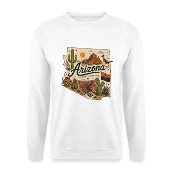 Vintage Arizona Grand Canyon State Art Aufkleber - Unisex Pullover - Weiß - Vorne