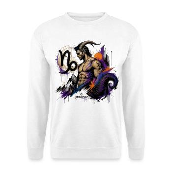 Capricorne Homme – Cadeau Astrologie - Sweat-shirt Unisexe - blanc - Devant