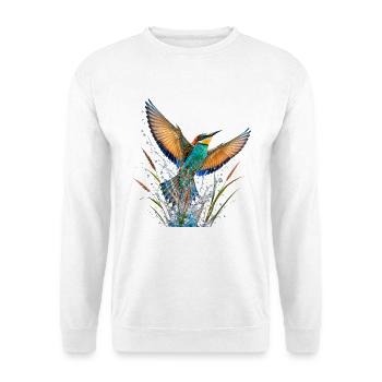 Schwalbe mit Farbe bespritzt - Unisex Pullover - Weiß - Vorne