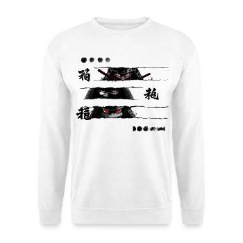Roter Shinobi Katanas - Unisex Pullover - Weiß - Vorne