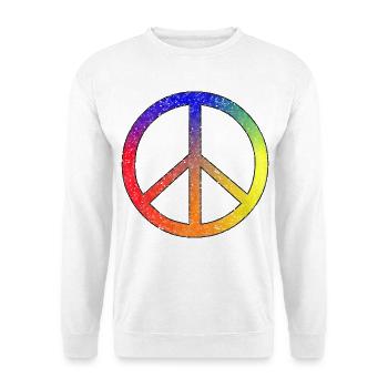 Frieden in Regenbogenfarben - Unisex Pullover - Weiß - Vorne