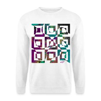 Optische Täuschung - Unisex Pullover - Weiß - Vorne
