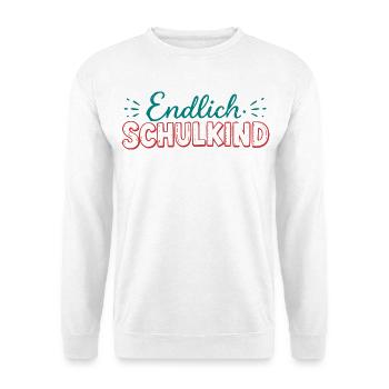 Endlich Schulkind Schulstart - Unisex Pullover - Weiß - Vorne