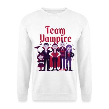 Team Vampire Family - Unisex Pullover - Weiß - Vorne