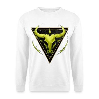 Stier-Erdzeichen – Tierkreis von Kék-Ina - Unisex Pullover - Weiß - Vorne