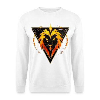 Löwe-Feuerzeichen – Tierkreis von Kék-Ina - Unisex Pullover - Weiß - Vorne