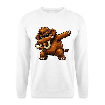 Dabbing Mammut - Unisex Pullover - Weiß - Vorne