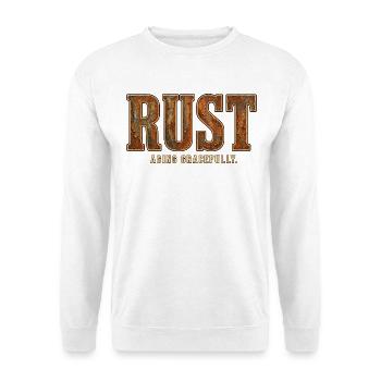 ROST – Anmutig altern | Ein lustiges Wortspiel mit starz - Unisex Pullover - Weiß - Vorne
