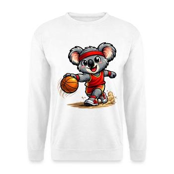 Süßer Koala spielt Basketball - Unisex Pullover - Weiß - Vorne