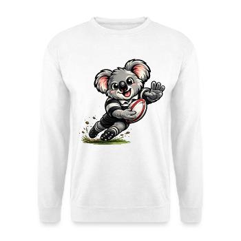 Cute koala playing rugby - Unisex Sweatshirt - white - Front