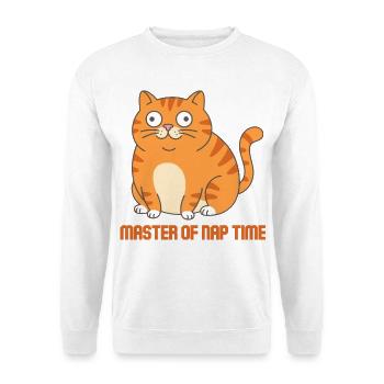 Meister der Schlafzeit-Katze - Unisex Pullover - Weiß - Vorne