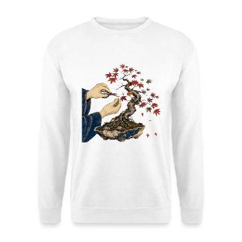 Zen-Bonsai-Fingerarbeit - Unisex Pullover - Weiß - Vorne