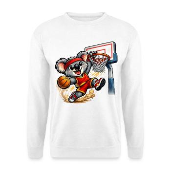 Koala mignon avec un dunk assuré - Sweat-shirt Unisexe - blanc - Devant