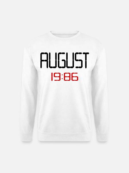 40th birthday, August 1986 - Unisex Sweatshirt - white
