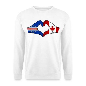 Kap Verde Kanada Flagge Hände Herzform - Unisex Pullover - Weiß - Vorne