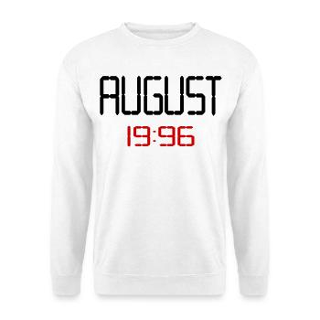 August 1996 - 30. Geburtstag - Unisex Pullover - Weiß - Vorne