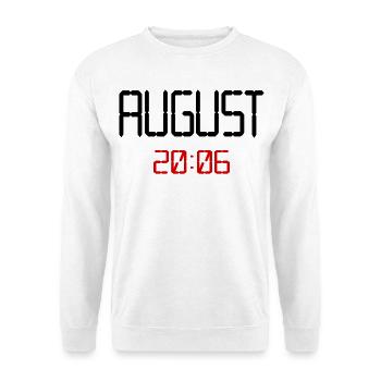 August 2006, 20. Geburtstag - Unisex Pullover - Weiß - Vorne