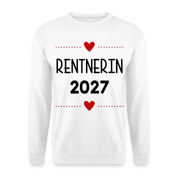 Pension, Pensioner 2027 Heart - Unisex Sweatshirt - white - Front