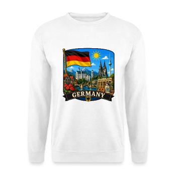 Autocollant du patrimoine des monuments nationaux allemands - Sweat-shirt Unisexe - blanc - Devant