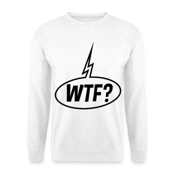 Bulle de dialogue WTF (Point d’interrogation / Noir) - Sweat-shirt Unisexe - blanc - Devant