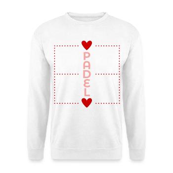 Liebe Padel Tennis - Unisex Pullover - Weiß - Vorne