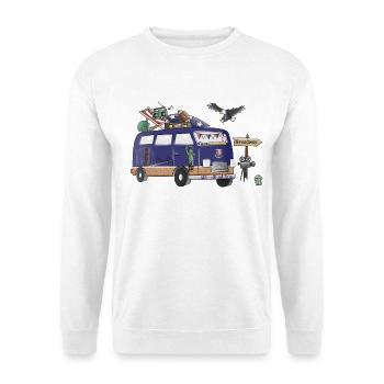 USA Camper Motif Vanlife Camping Vacation - Unisex Sweatshirt - white - Front
