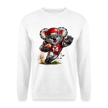 Süßer Koala spielt American Football - Unisex Pullover - Weiß - Vorne