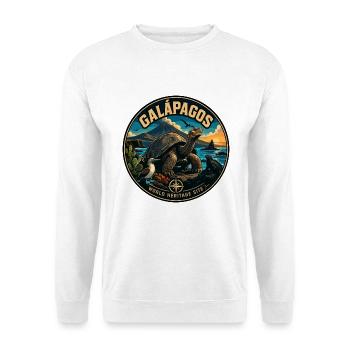 Galapagosinseln Vintage Wildtierabzeichen - Unisex Pullover - Weiß - Vorne