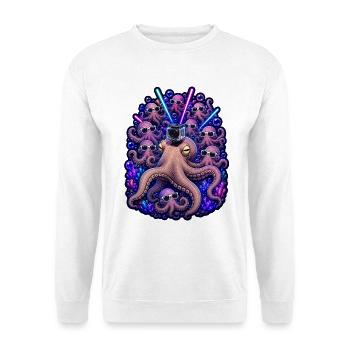 Neon Octopus Rave Kamerateam - Unisex Pullover - Weiß - Vorne