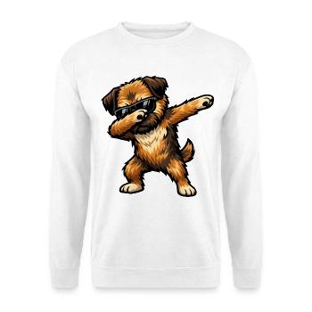 Dabbing Border Terrier in Comic Style - Unisex Sweatshirt - white - Front