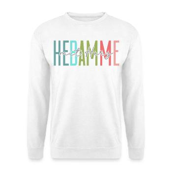 Midwife with heart design - Unisex Sweatshirt - white - Front