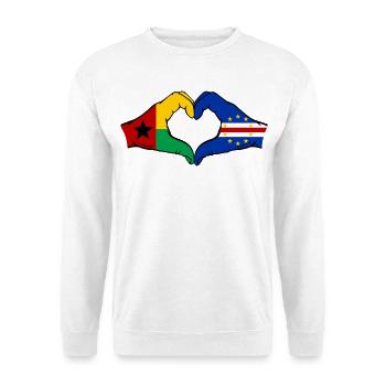 Drapeau du Cap-Vert Guinée-Bissau Mains en forme de cœur - Sweat-shirt Unisexe - blanc - Devant