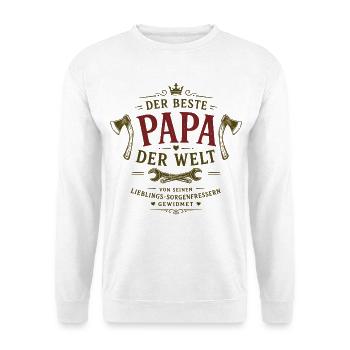 Der beste Papa der Welt - Unisex Pullover - Weiß - Vorne