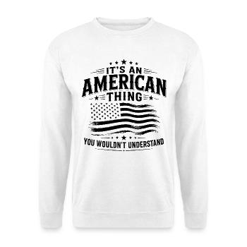 C’est une histoire américaine avec la fierté des États-Unis - Sweat-shirt Unisexe - blanc - Devant