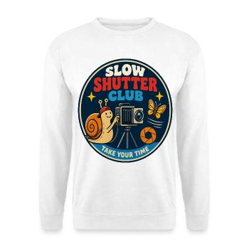 Club de l’obturateur lent pour les amateurs de photographie - Sweat-shirt Unisexe - blanc - Devant