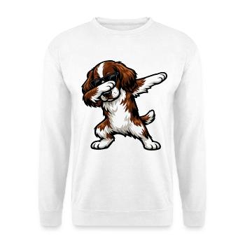 Dabbing English Springer Spaniel - Unisex Sweatshirt - white - Front