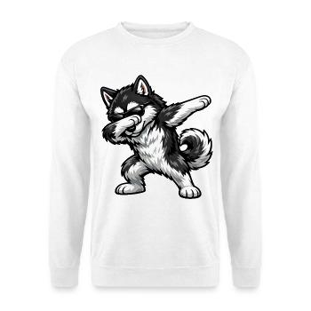 Dabbing Alaskan Malamute - Unisex Sweatshirt - white - Front
