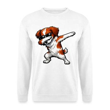 Dabbing Breton Spaniel - Unisex Sweatshirt - white - Front